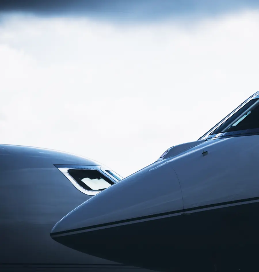 Nose of a business jet
